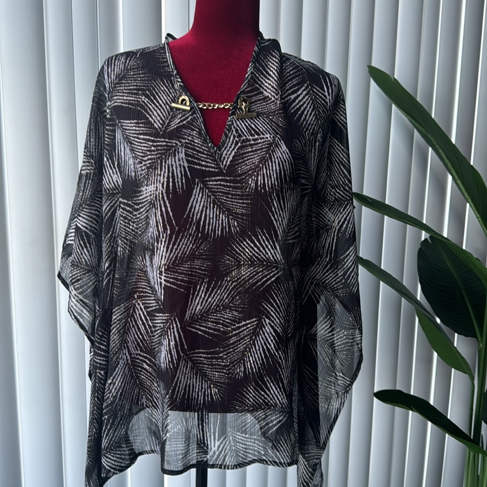 Michael Kors sheer chain detail tunic
